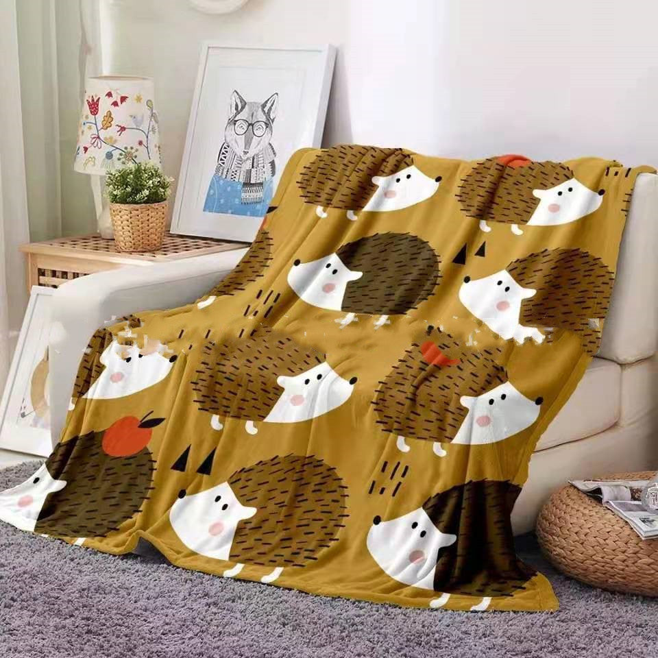 Flannel Blanket Hedgehog Coral Fleece Blanket    Home Decor Supply | Online Retail | ShoreShopper.com