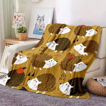 Flannel Blanket Hedgehog Coral Fleece Blanket    Home Decor Supply | Online Retail | ShoreShopper.com