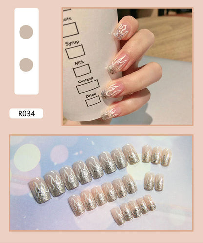 24 Pieces Of Wearable Nail Patches, Wearable Nail Pieces, Frosted Nail Art    Home Decor Supply | Online Retail | ShoreShopper.com