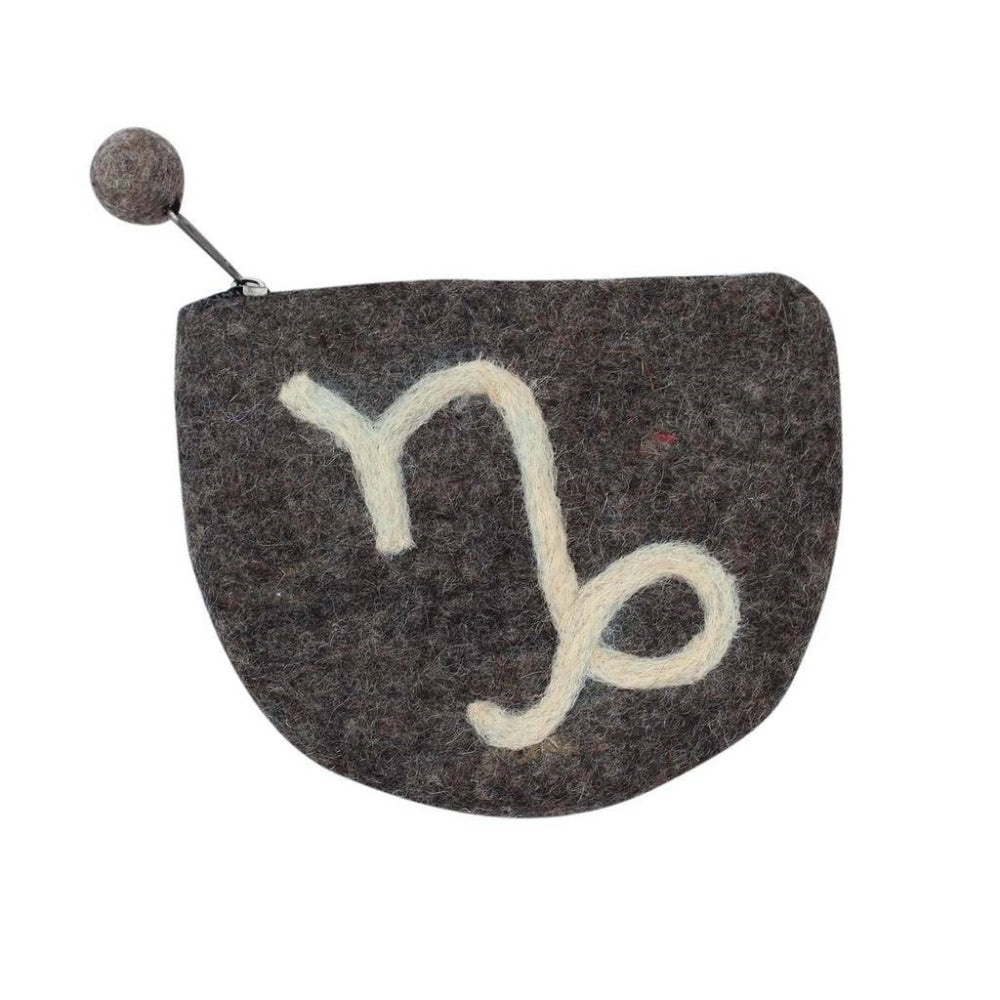 Felt Capricorn Zodiac Coin Purse - Global Groove    Home Decor Supply | Online Retail | ShoreShopper.com