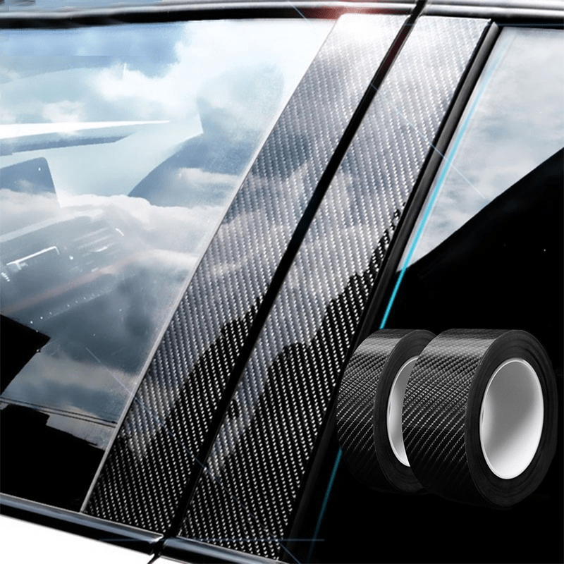 Carbon Fiber Vinyl Self Adhesive Film,  Wrap Film,  Door Sill Protector Bumper Protector Carbon Fiber Film Gloss Black Vinyl Automotive Wrap Film Self-Adhesive Anti-Collision Film Fits for Most  DIY Decals    Home Decor Supply | Online Retail | ShoreShopper.com