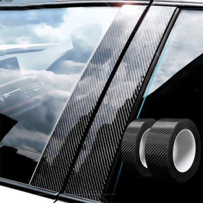 Carbon Fiber Vinyl Self Adhesive Film,  Wrap Film,  Door Sill Protector Bumper Protector Carbon Fiber Film Gloss Black Vinyl Automotive Wrap Film Self-Adhesive Anti-Collision Film Fits for Most  DIY Decals    Home Decor Supply | Online Retail | ShoreShopper.com