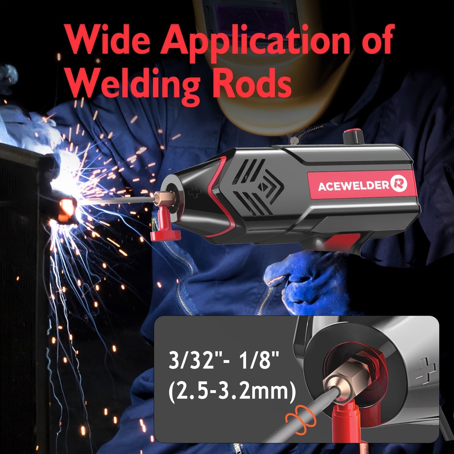 ACEWELDER 120Amp Handheld Welding Machine 110V Portable Electric ARC Welder Gun with Inverter Current Adjustment Stick Welder IP21S    Home Decor Supply | Online Retail | ShoreShopper.com