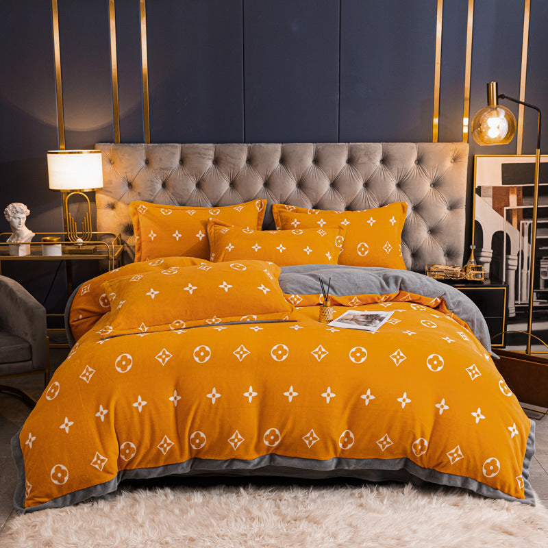 Fashionable Nordic Thick Warm Double-sided Velvet Bed Sheet    Home Decor Supply | Online Retail | ShoreShopper.com