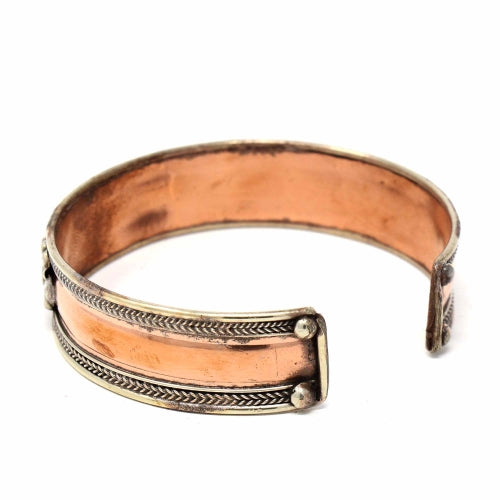 Copper and Brass Cuff Bracelet: Healing Shiva - DZI (J)    Home Decor Supply | Online Retail | ShoreShopper.com