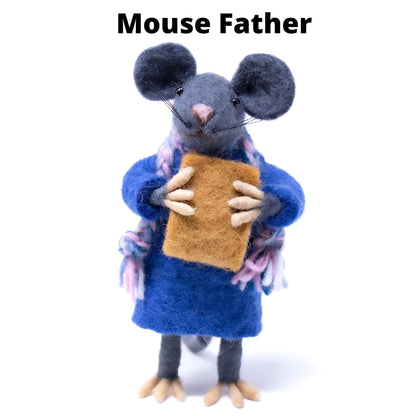 Family of Mice Handmade Fel Collectibles, Set of Five    Home Decor Supply | Online Retail | ShoreShopper.com