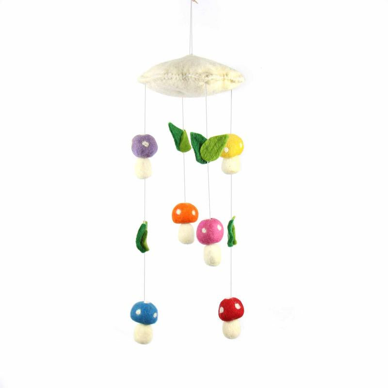 Felt Mushroom Mobile - Global Groove    Home Decor Supply | Online Retail | ShoreShopper.com