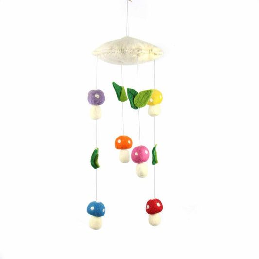 Felt Mushroom Mobile - Global Groove    Home Decor Supply | Online Retail | ShoreShopper.com