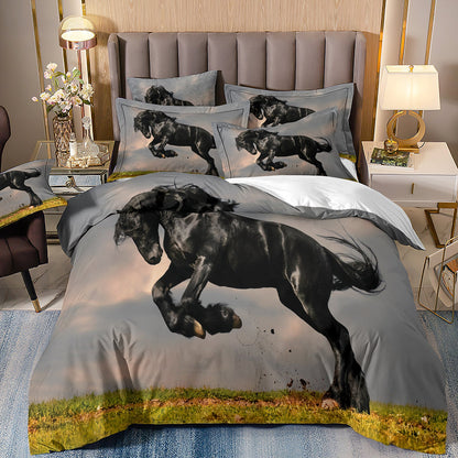 Horse Series 3D Digital Printing Bed Three-piece Set    Home Decor Supply | Online Retail | ShoreShopper.com
