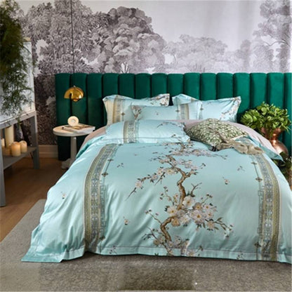 Four-piece printed long-staple cotton satin    Home Decor Supply | Online Retail | ShoreShopper.com