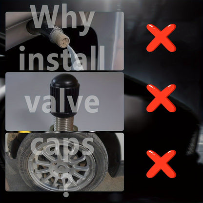 A Collection of Four Glowing Tire Valve Caps Designed to Stop Air from Escaping, Ideal for Vehicles Like Cars, Bikes, And Trucks, Adding a Fashionable Touch    Home Decor Supply | Online Retail | ShoreShopper.com