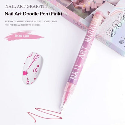 Doodle Nail Art Pen 12-color Liner Paint Brush Nail    Home Decor Supply | Online Retail | ShoreShopper.com