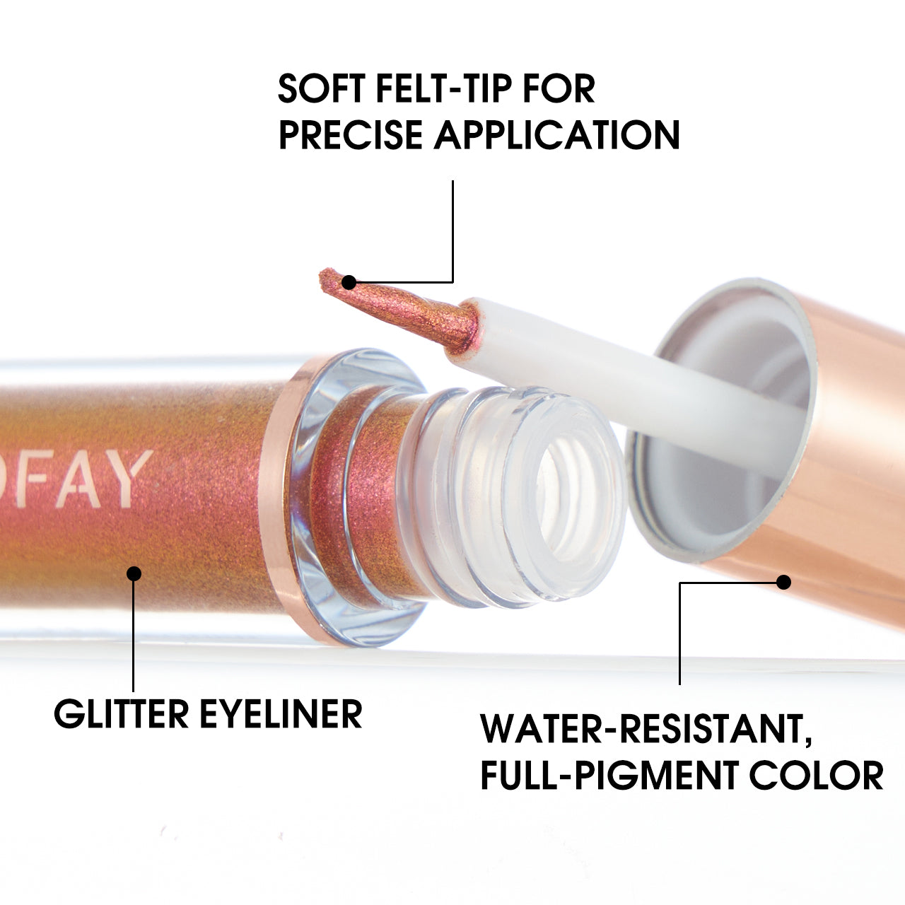 PHOFAY Liquid Glitter Eyeliner Set 8 Colors - ShoreCo.Shop