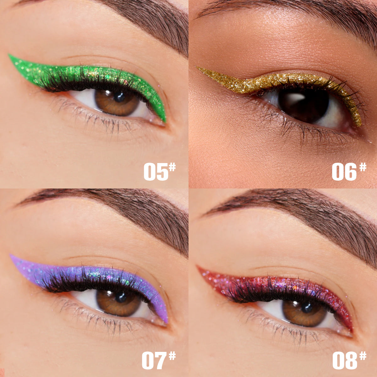 PHOFAY Liquid Glitter Eyeliner Set 8 Colors - ShoreCo.Shop