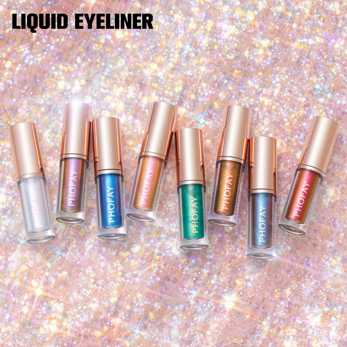 PHOFAY Liquid Glitter Eyeliner Set 8 Colors - ShoreCo.Shop