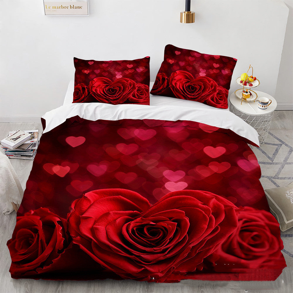3D Digital Printing Three-piece Home Rose Series    Home Decor Supply | Online Retail | ShoreShopper.com