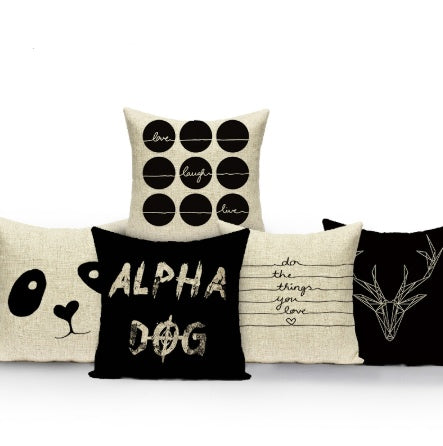 Letter black and white home pillowcase    Home Decor Supply | Online Retail | ShoreShopper.com
