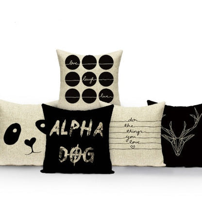 Letter black and white home pillowcase    Home Decor Supply | Online Retail | ShoreShopper.com