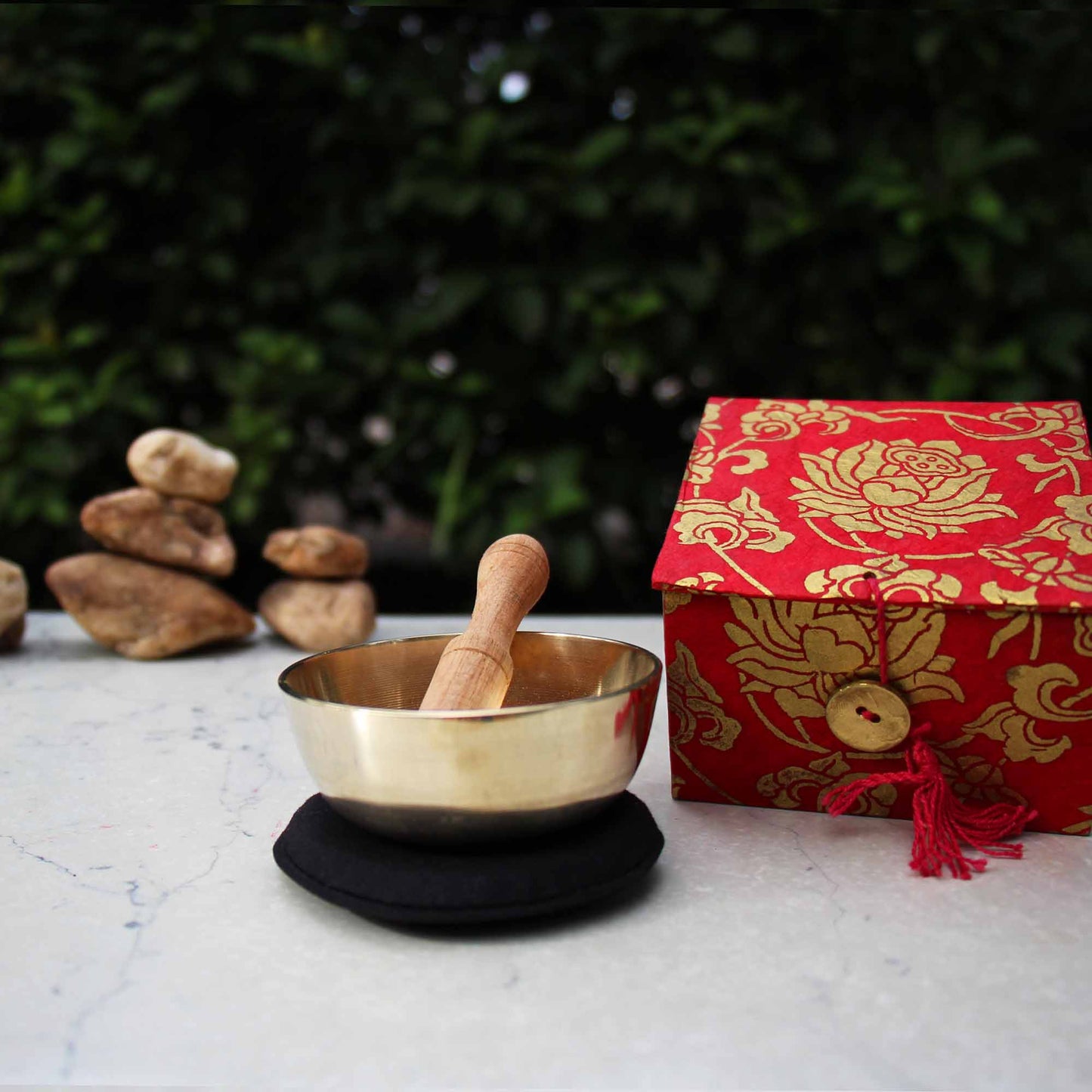 Meditation Bowl Box: 3'' Red Lotus - DZI (Meditation)    Home Decor Supply | Online Retail | ShoreShopper.com
