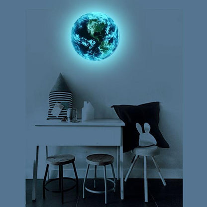 Glow In The Dark 3D Earth Wall Sticker FREE GLOBAL SHIPPING    Home Decor Supply | Online Retail | ShoreShopper.com