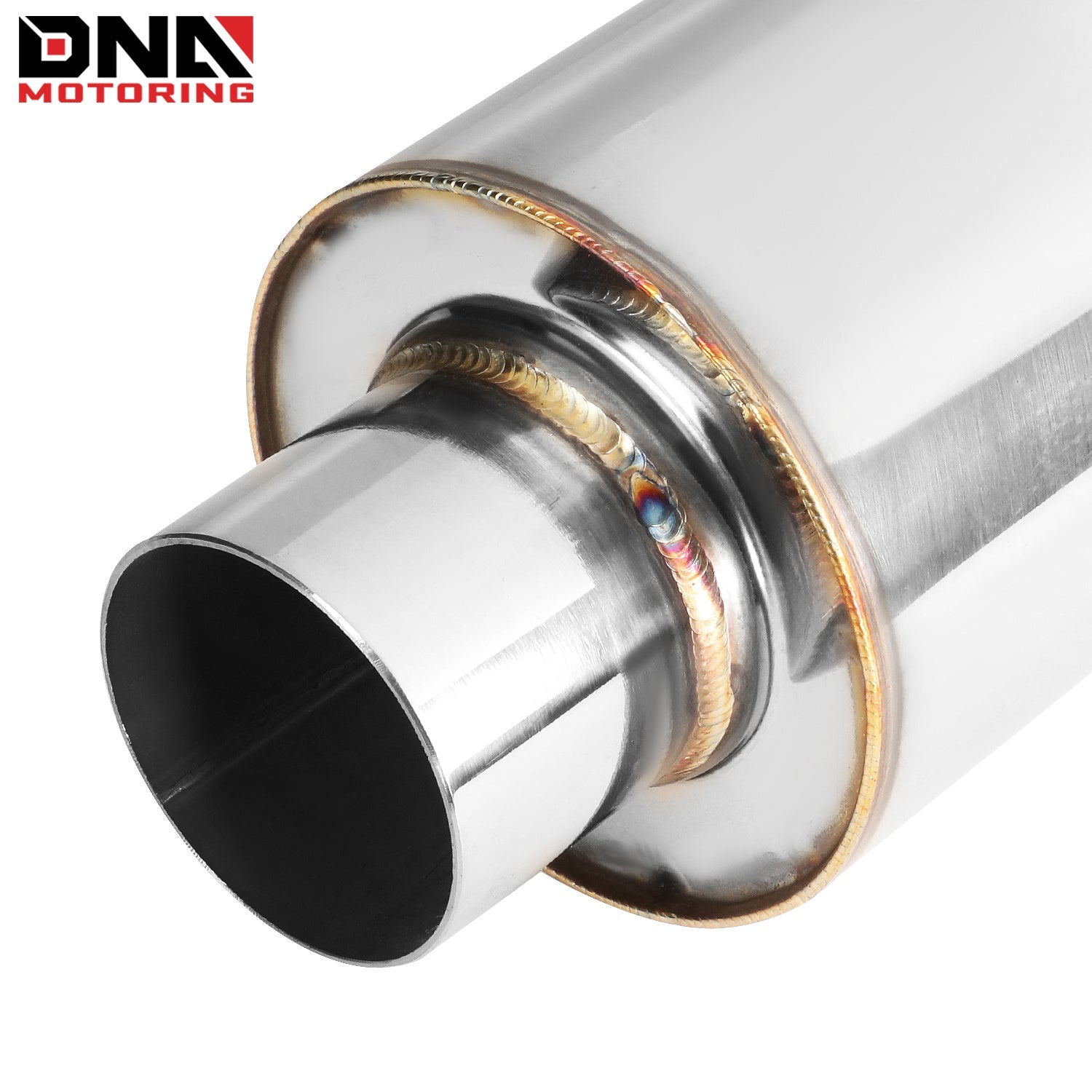DNA MOTORING Stainless Steel Straight-Through Exhaust Muffler    Home Decor Supply | Online Retail | ShoreShopper.com