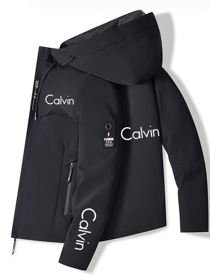 Calvin Men'S Durable Casual Hooded Motorcycle Jacket | Regular Fit, Crew Neck, Zippered Pockets, Adjustable Drawstring Hood, Machine Washable, Random Print Design, Zippered Storage, Perfect for Spring/Fall Outdoor Riding & Ca    Home Decor Supply | Online Retail | ShoreShopper.com