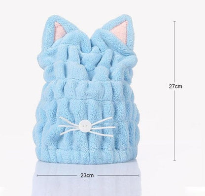 Cute Cat Ears Hair-Drying Towel Bath    Home Decor Supply | Online Retail | ShoreShopper.com