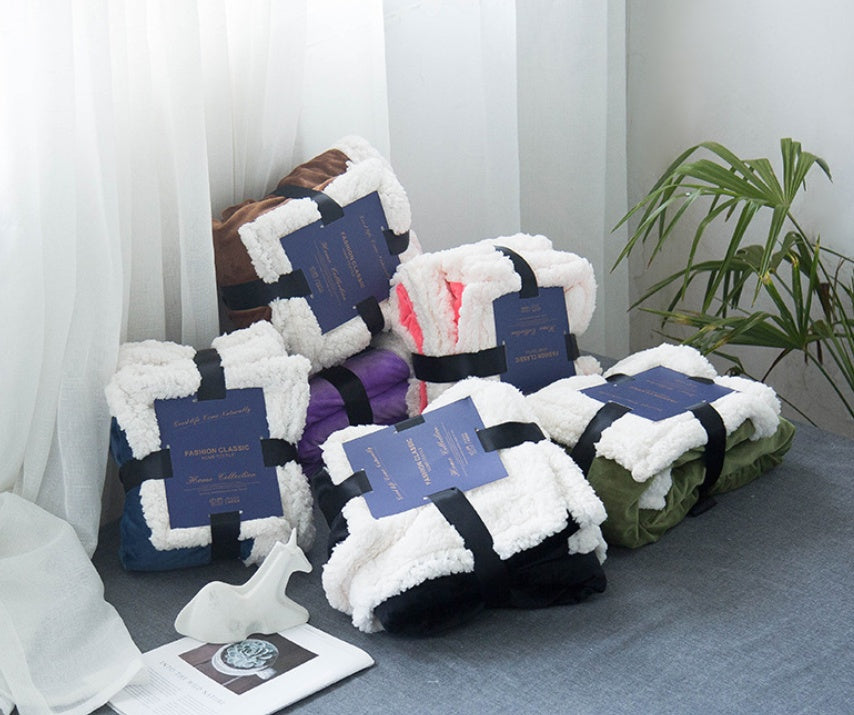 Double blankets spring and autumn warm nap blanket    Home Decor Supply | Online Retail | ShoreShopper.com