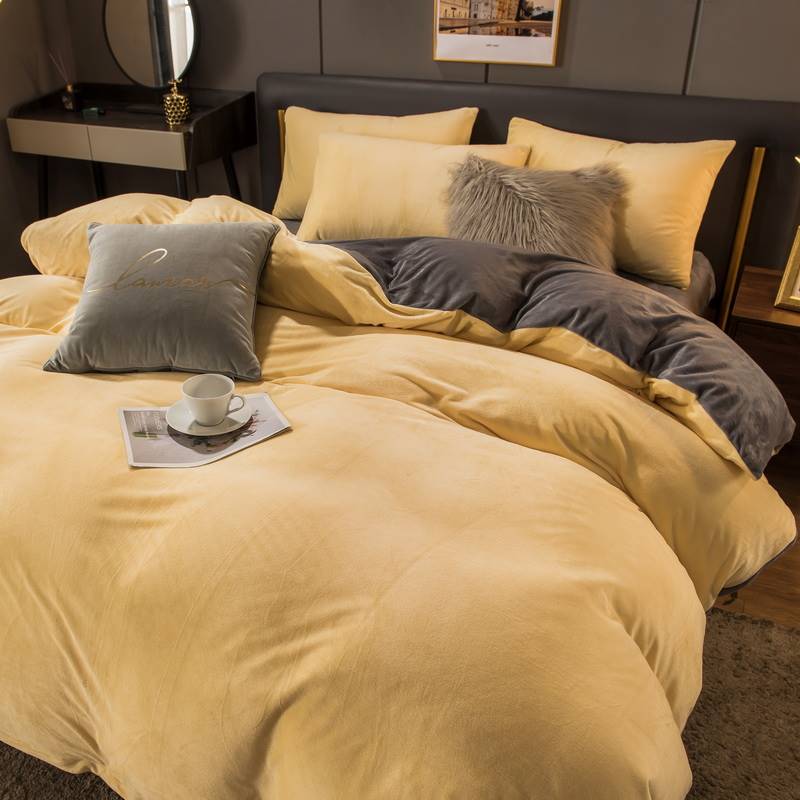 Double Bed Surface Plus Flange Flannel Product Three Thick Bed Sets    Home Decor Supply | Online Retail | ShoreShopper.com