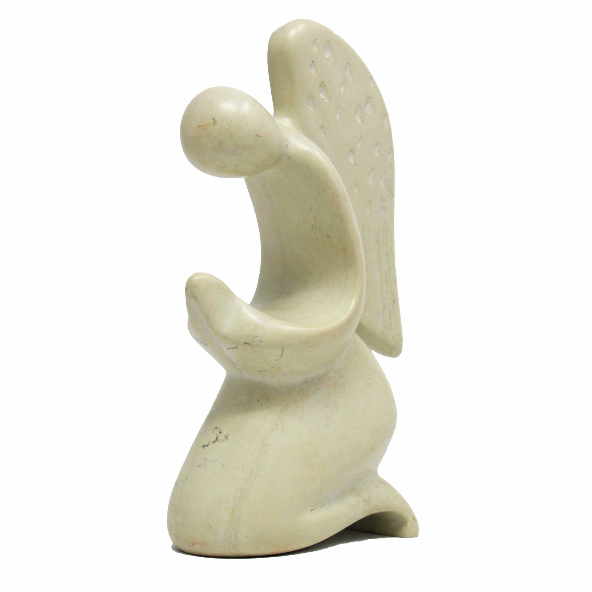 Praying Angel Soapstone Sculpture - Natural Stone    Home Decor Supply | Online Retail | ShoreShopper.com