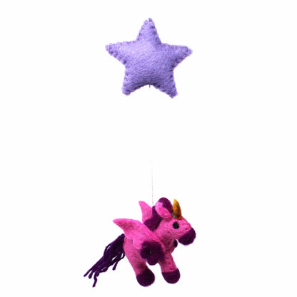 Felt Unicorn Mobile - Global Groove    Home Decor Supply | Online Retail | ShoreShopper.com