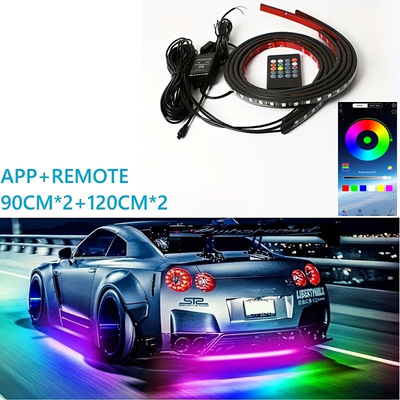 Car Lighting Kit, RGB Floor Lighting with Music Synchronization, Remote And App Control, Multiple Color Combinations, Remote Compatibility    Home Decor Supply | Online Retail | ShoreShopper.com
