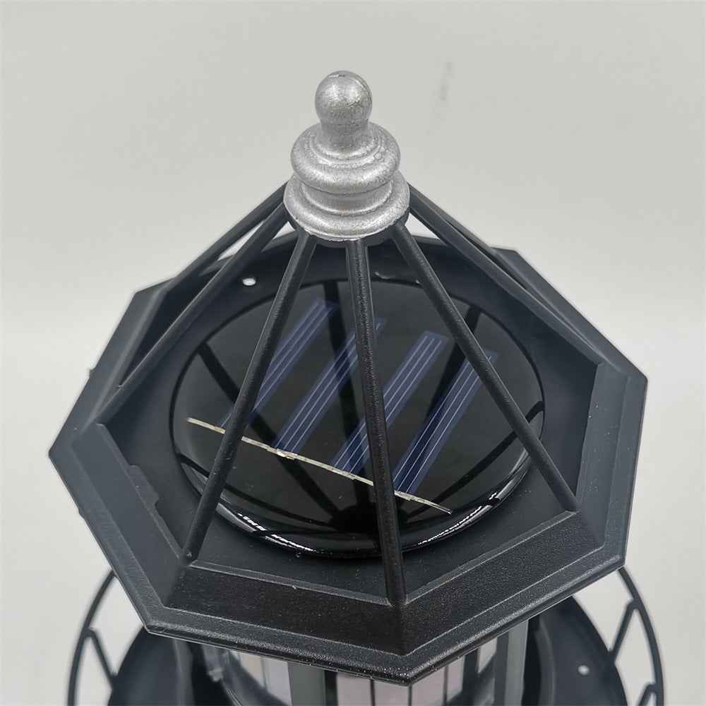 Large Solar Rotating Lighthouse Led Lawn Lamp