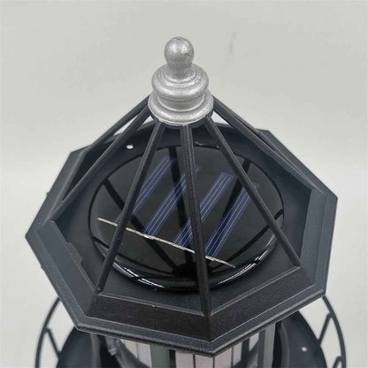 Large Solar Rotating Lighthouse Led Lawn Lamp