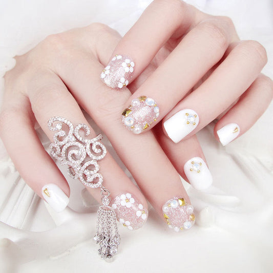 Finished Nail Art Magazine Style Beautiful Bride Fake Nails    Home Decor Supply | Online Retail | ShoreShopper.com