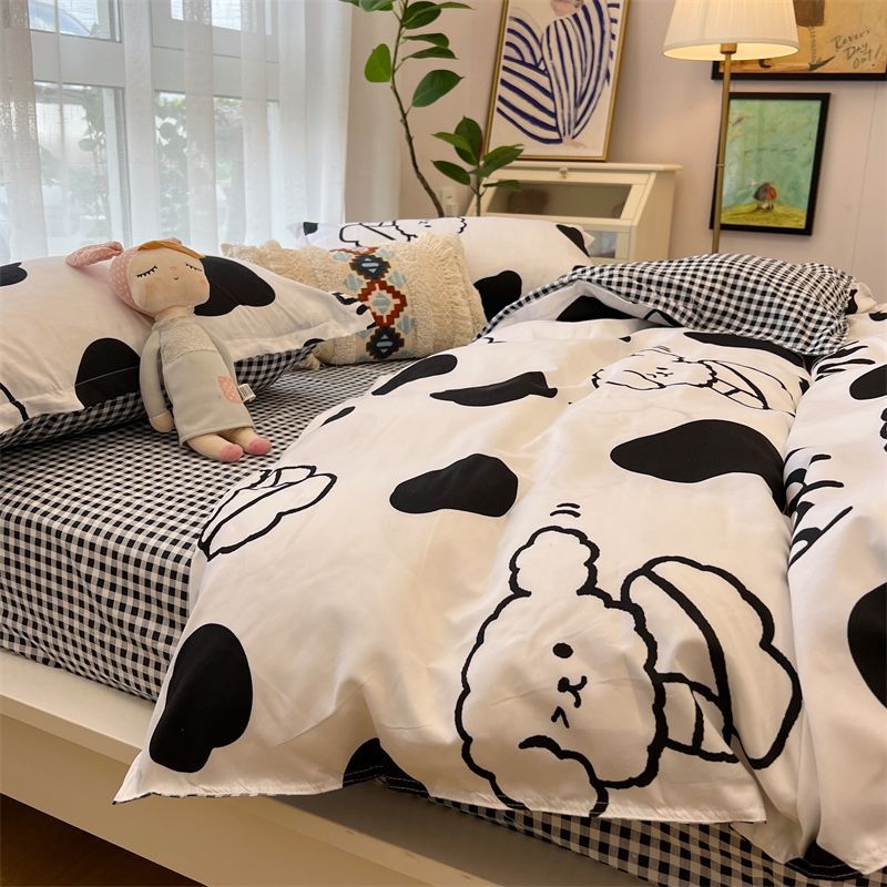 Washed Cotton Bed Sheet Quilt Cover Four-piece Set    Home Decor Supply | Online Retail | ShoreShopper.com