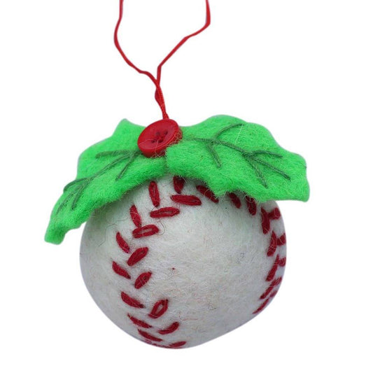 Baseball Felt Ornament - Global Groove (H)    Home Decor Supply | Online Retail | ShoreShopper.com