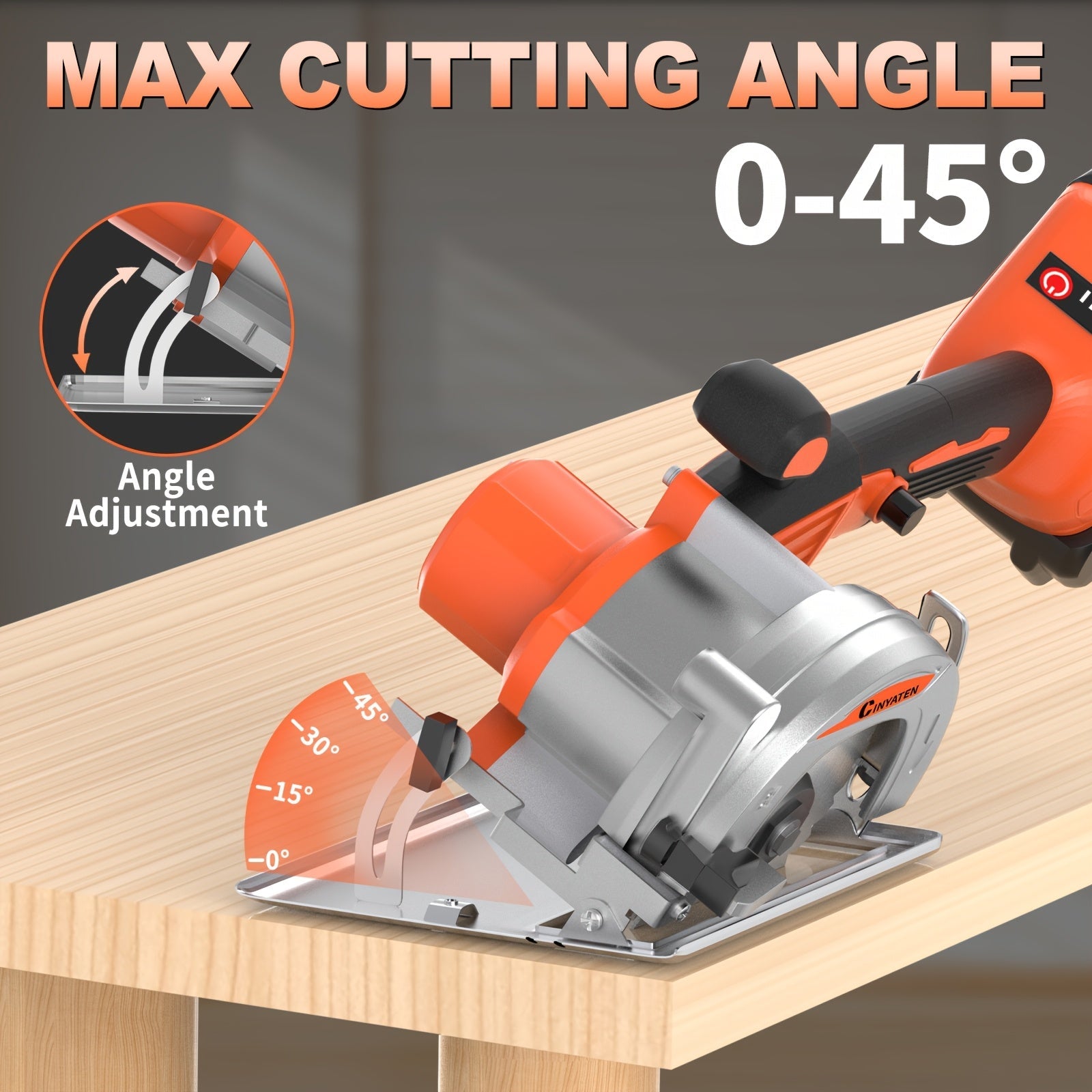 5-inch Brushless Circular Saw Kit - 20V Dual Smart Batteries And Battery Charger, Comes with 6 Saw Blades, Two Adjustable 45° Cutting Depths, Up to 6900 RPM - Ideal for Woodworking And Garden Projects.Christmas Gift, Shipped    Home Decor Supply | Online Retail | ShoreShopper.com