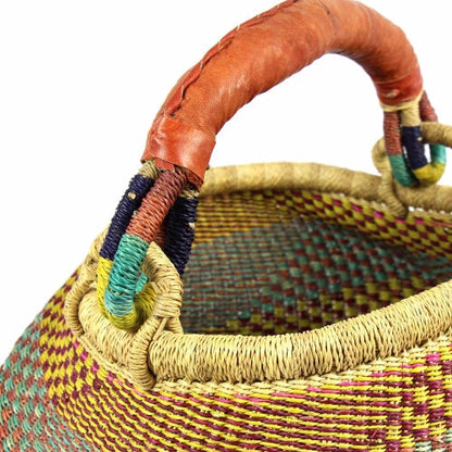 Bolga Pot Design Market Basket, Mixed Colors    Home Decor Supply | Online Retail | ShoreShopper.com