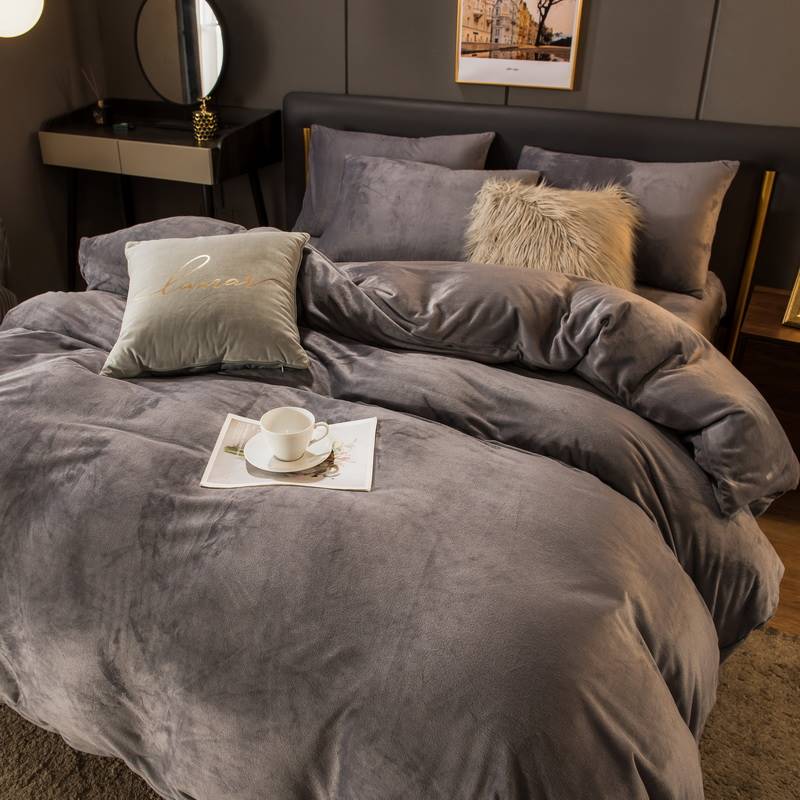 Double Bed Surface Plus Flange Flannel Product Three Thick Bed Sets    Home Decor Supply | Online Retail | ShoreShopper.com