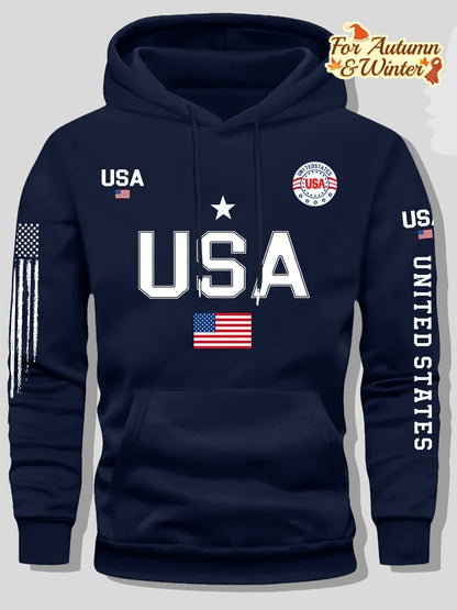 Fleece Hoodie Featuring a USA Flag Design    Home Decor Supply | Online Retail | ShoreShopper.com
