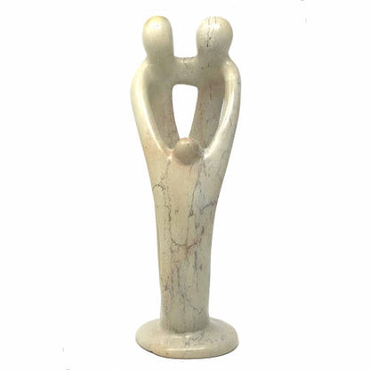Natural 8-inch Tall Soapstone Family Sculpture - 2 Parents 1 Child - Smolart    Home Decor Supply | Online Retail | ShoreShopper.com