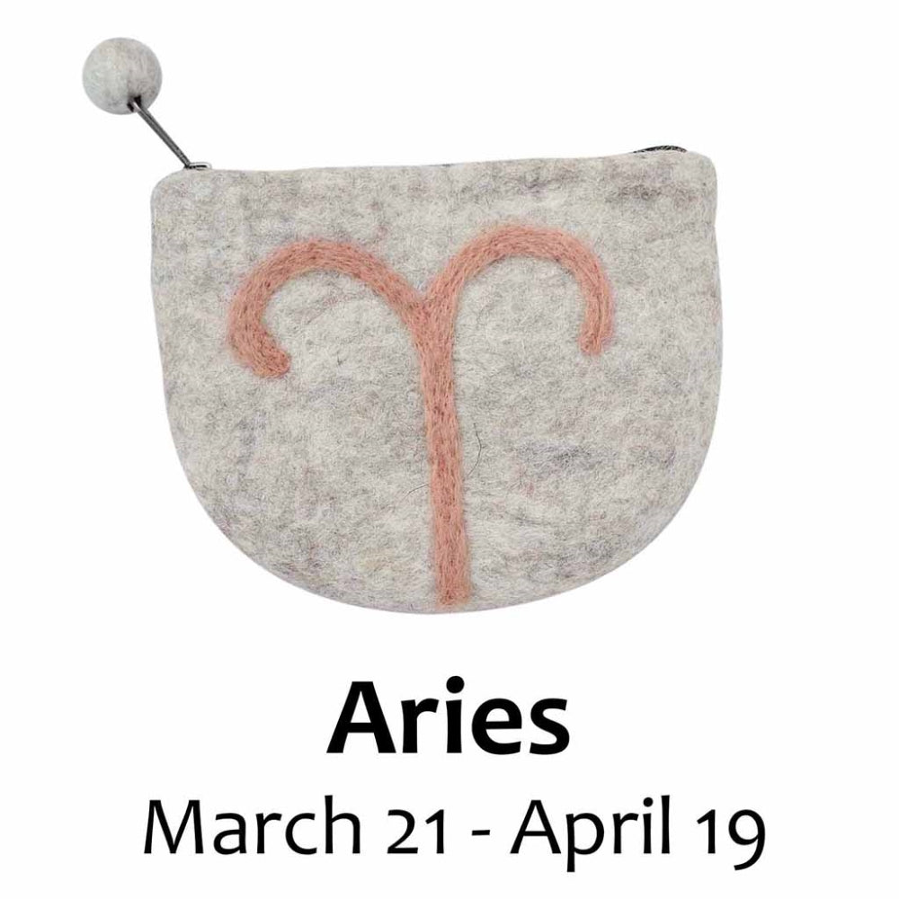 Felt Aries Zodiac Coin Purse - Global Groove    Home Decor Supply | Online Retail | ShoreShopper.com