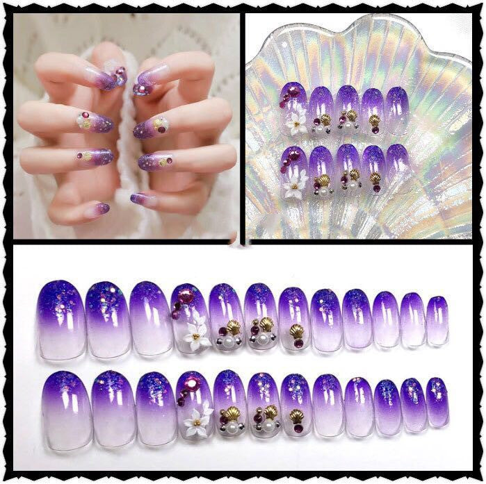 Nail Art Finished Crown Bow Knot Drill Fake Nail Patch    Home Decor Supply | Online Retail | ShoreShopper.com
