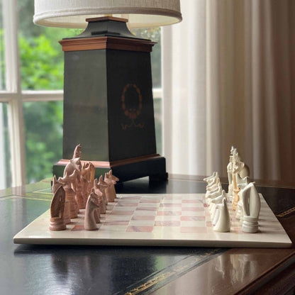 Hand Carved Soapstone Animal Chess Set - 15" Board - Smolart    Home Decor Supply | Online Retail | ShoreShopper.com