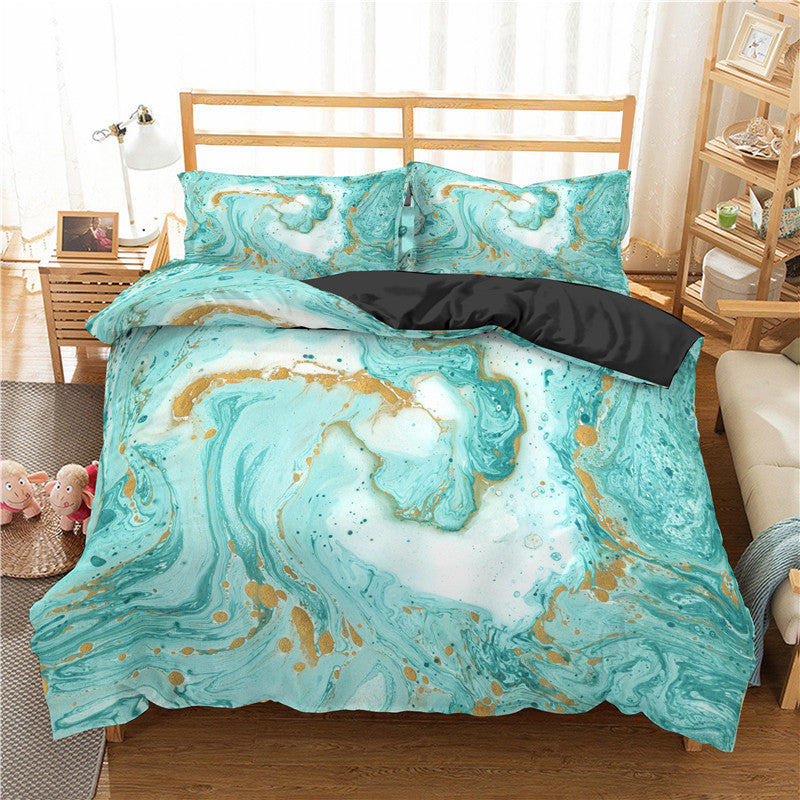 Modern Marble Texture 3D Digital Printing Quilt Cover Pillowcase    Home Decor Supply | Online Retail | ShoreShopper.com