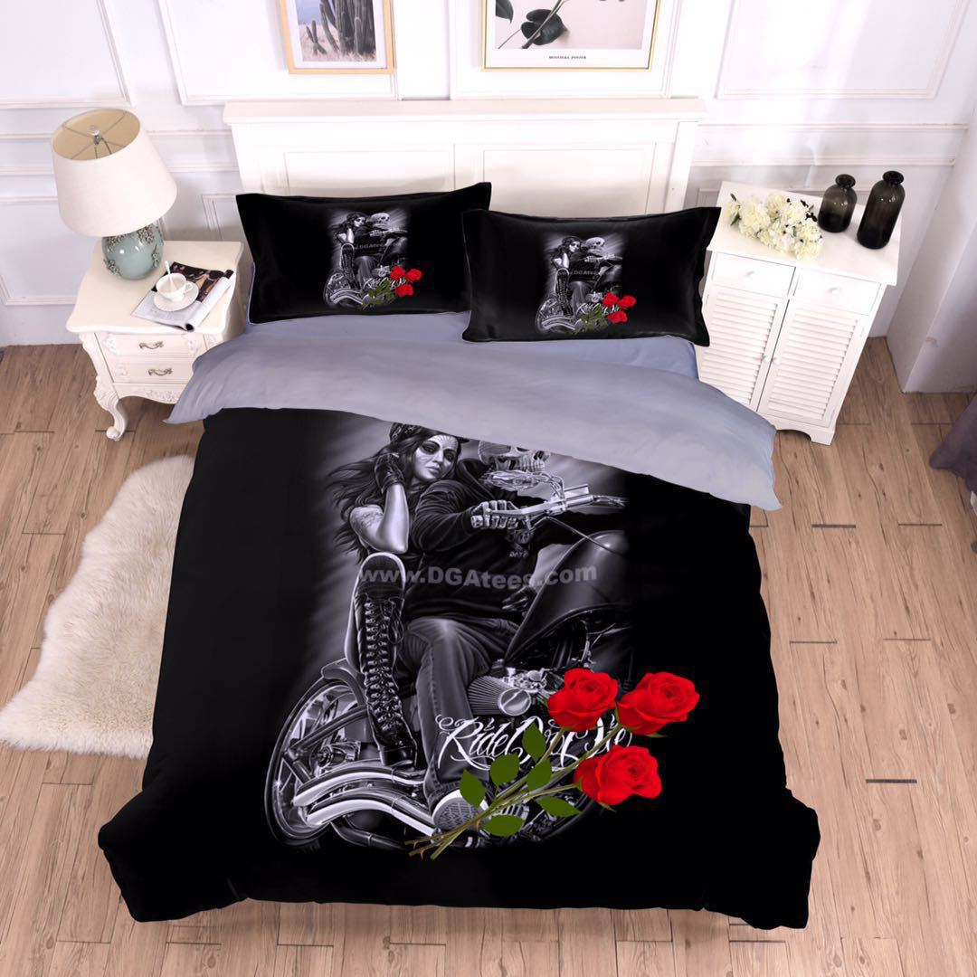 3D Printing European And American Style Skull Four-piece Three-piece Quilt Cover    Home Decor Supply | Online Retail | ShoreShopper.com