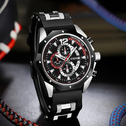 1pc Men'S Fashion Casual Quartz Watch, Silicone Strap, Date Display - Stylish Casual Wristwatch for Casual Attire, Casual Wristwatch | Sporty Watch Design | Quartz Movement, Thanksgiving, Christmas The Perfect Gift Reloj Para    Home Decor Supply | Online Retail | ShoreShopper.com