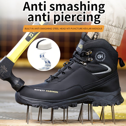 Men's Heavy-Duty High-Quality Work Boots with Steel Toe - All-Terrain Traction Rubber Sole, Cushioned Insole and Arch Support - Four-Season Construction, Industrial, Farm and Outdoor Boots - Ideal for Construction, Warehousin    Home Decor Supply | Online Retail | ShoreShopper.com