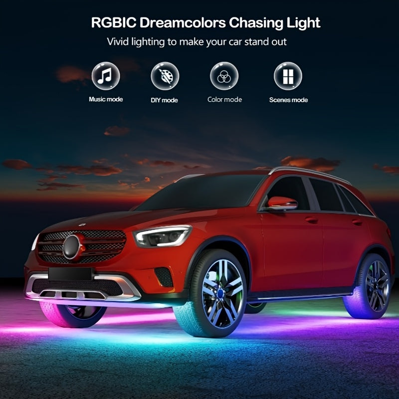 Car Lighting Kit, RGB Floor Lighting with Music Synchronization, Remote And App Control, Multiple Color Combinations, Remote Compatibility    Home Decor Supply | Online Retail | ShoreShopper.com